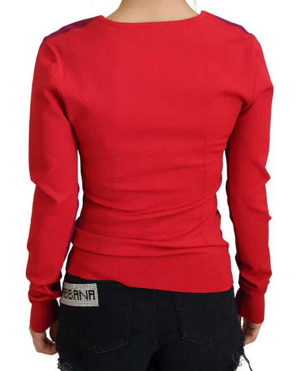 Dolce & Gabbana Multicolor Viscose Square Neck Pullover Sweater