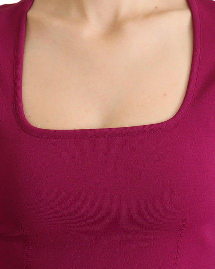 Dolce & Gabbana Multicolor Viscose Square Neck Pullover Sweater