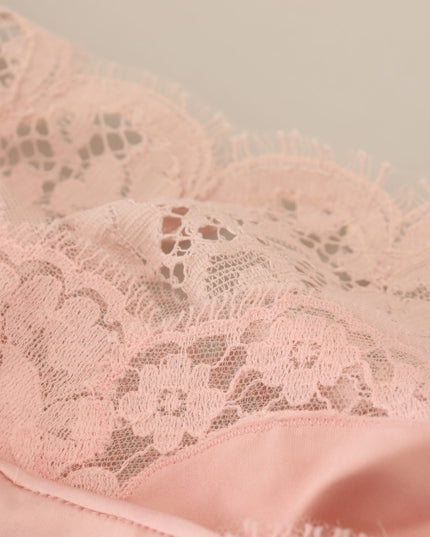 Dolce & Gabbana Pink Floral Lace Sleeveless Tank Blouse Top