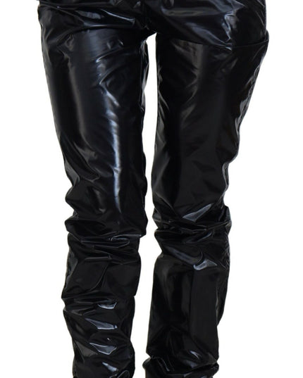 Dolce & Gabbana Black Nylon High Waist Skinny Pants