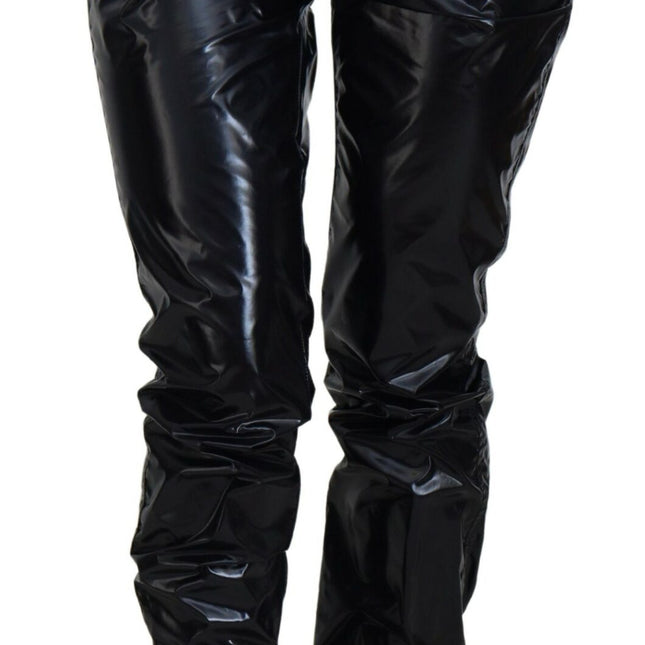 Dolce & Gabbana Black Nylon High Waist Skinny Pants