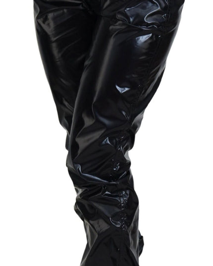 Dolce & Gabbana Black Nylon High Waist Skinny Pants