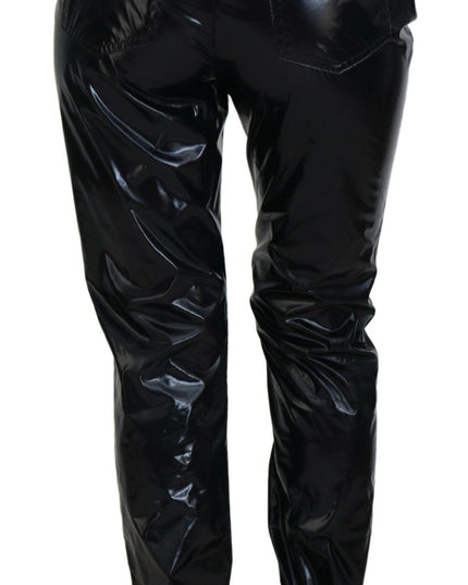 Dolce & Gabbana Black Nylon High Waist Skinny Pants