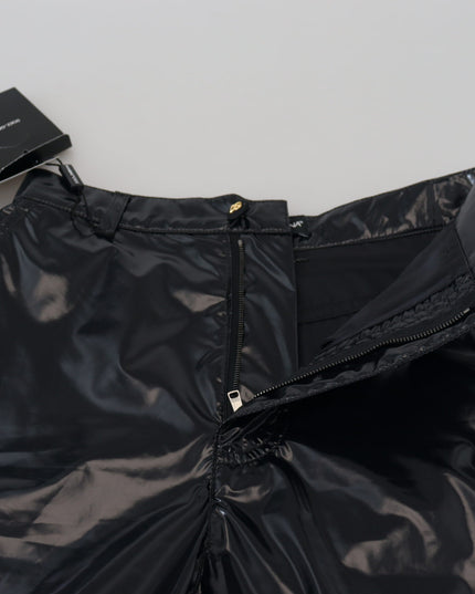 Dolce & Gabbana Black Nylon High Waist Skinny Pants