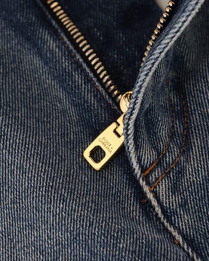 Dolce & Gabbana Blue Tattered Skinny Denim Cotton Jeans