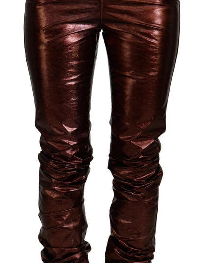Dolce & Gabbana Metallic Bronze High Waist Skinny Jeans
