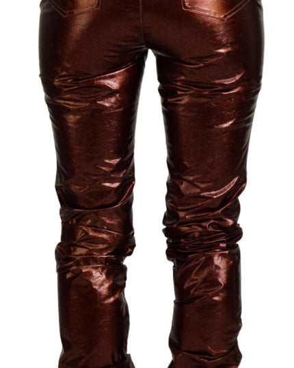 Dolce & Gabbana Metallic Bronze High Waist Skinny Jeans