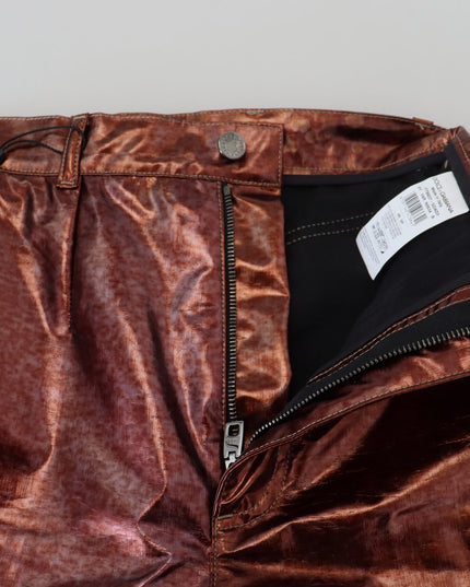 Dolce & Gabbana Metallic Bronze High Waist Skinny Jeans
