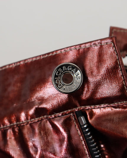 Dolce & Gabbana Metallic Bronze High Waist Skinny Jeans