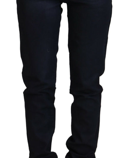 Just Cavalli Black Low Waist Slim Fit Women Casual Denim Jeans