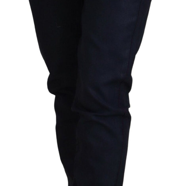 Just Cavalli Black Low Waist Slim Fit Women Casual Denim Jeans