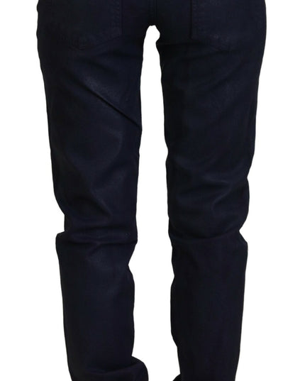 Just Cavalli Black Low Waist Slim Fit Women Casual Denim Jeans