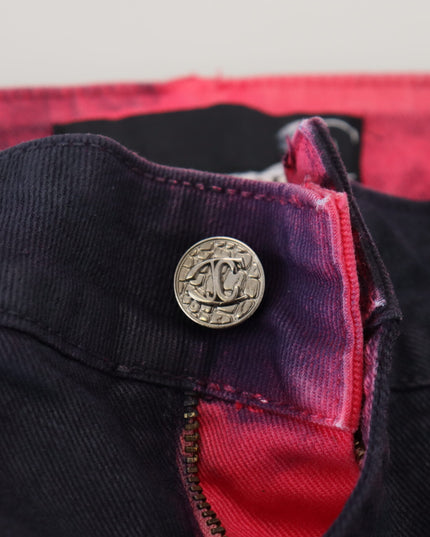 Just Cavalli Black Low Waist Slim Fit Women Casual Denim Jeans