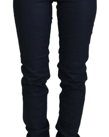 Acht Blue Cotton Low Waist Slim Fit Women Casual Denim Jeans