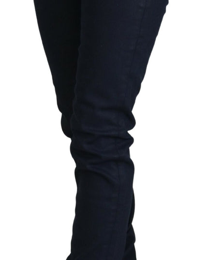 Acht Blue Cotton Low Waist Slim Fit Women Casual Denim Jeans