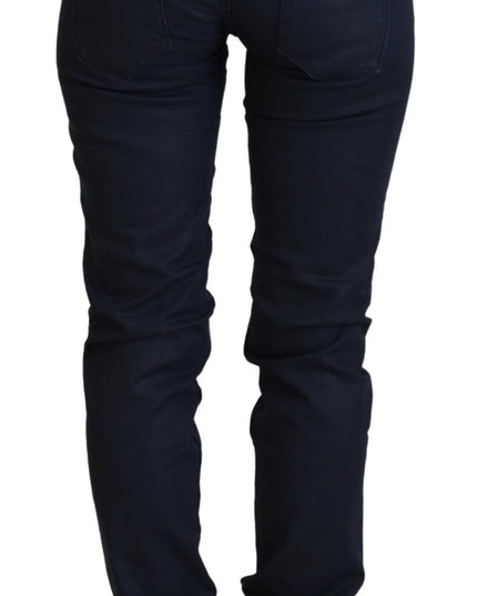 Acht Blue Cotton Low Waist Slim Fit Women Casual Denim Jeans