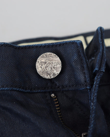 Acht Blue Cotton Low Waist Slim Fit Women Casual Denim Jeans