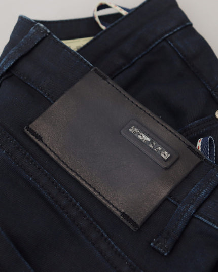 Acht Blue Cotton Low Waist Slim Fit Women Casual Denim Jeans