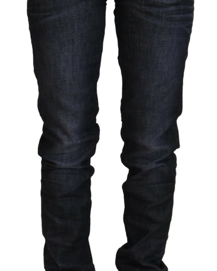 Acht Black Cotton Low Waist Slim Fit Women Casual Denim Jeans