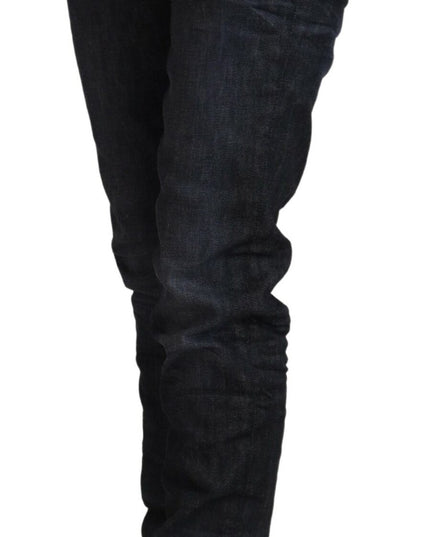 Acht Black Cotton Low Waist Slim Fit Women Casual Denim Jeans