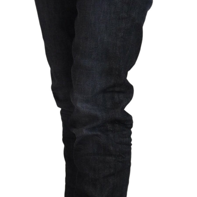 Acht Black Cotton Low Waist Slim Fit Women Casual Denim Jeans