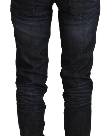 Acht Black Cotton Low Waist Slim Fit Women Casual Denim Jeans