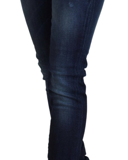 Acht Blue Cotton Low Waist Slim Fit Women Casual Denim Jeans