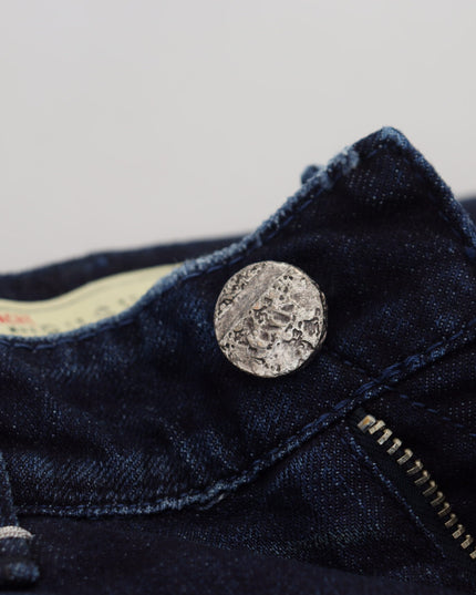 Acht Blue Cotton Low Waist Slim Fit Women Casual Denim Jeans