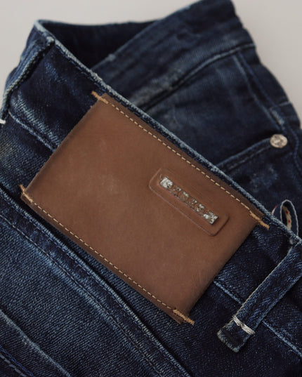 Acht Blue Cotton Low Waist Slim Fit Women Casual Denim Jeans