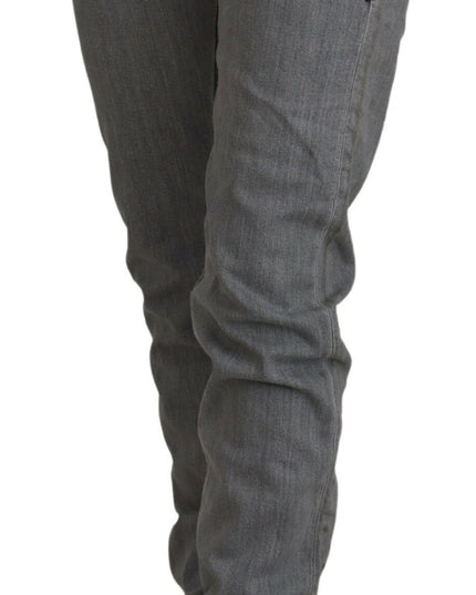 Care Label Gray Washed Cotton Skinny Women Casual Denim Jeans