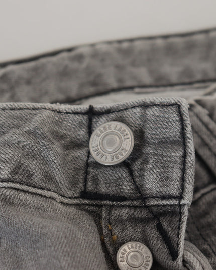 Care Label Gray Washed Cotton Skinny Women Casual Denim Jeans