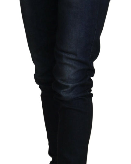 Acht Blue Cotton Skinny Low Waist Women Casual Denim Jeans