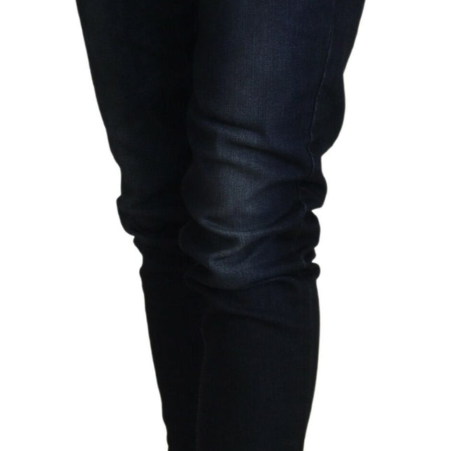 Acht Blue Cotton Skinny Low Waist Women Casual Denim Jeans