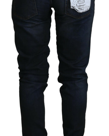 Acht Blue Cotton Skinny Low Waist Women Casual Denim Jeans