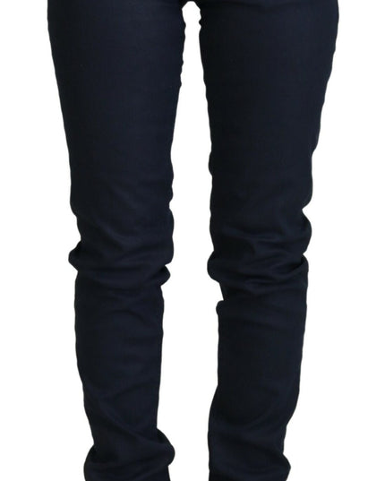 Acht Blue Cotton Skinny Low Waist Women Casual Denim Jeans