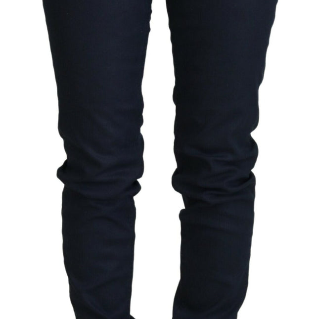 Acht Blue Cotton Skinny Low Waist Women Casual Denim Jeans
