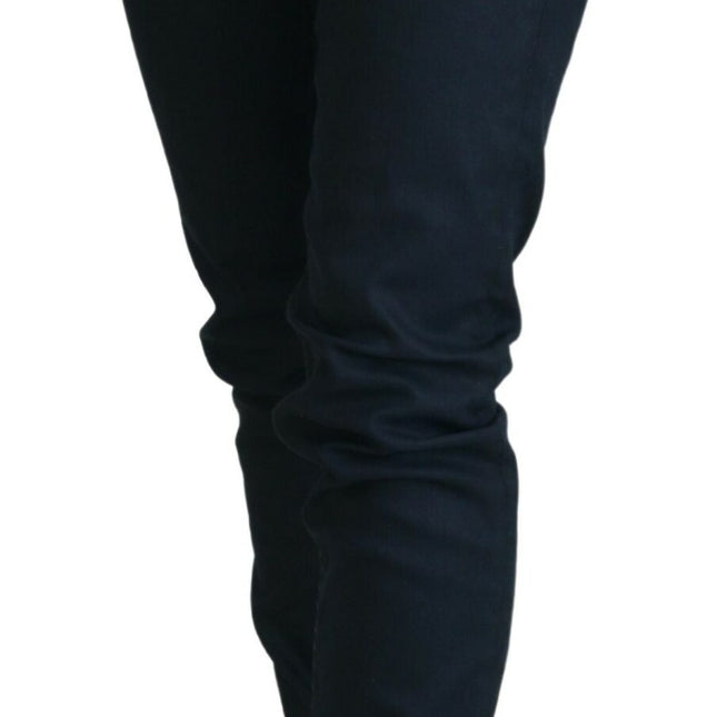 Acht Blue Cotton Skinny Low Waist Women Casual Denim Jeans