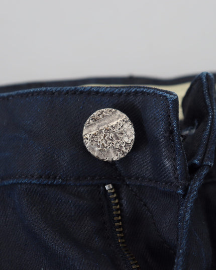 Acht Blue Cotton Skinny Low Waist Women Casual Denim Jeans