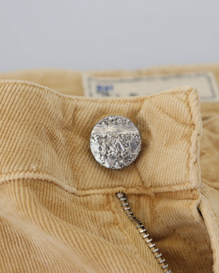 Acht Brown Cotton Corduroy Low Waist Women Casual Jeans