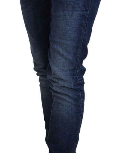 Acht Blue Washed Cotton Low Waist Women Casual  Jeans