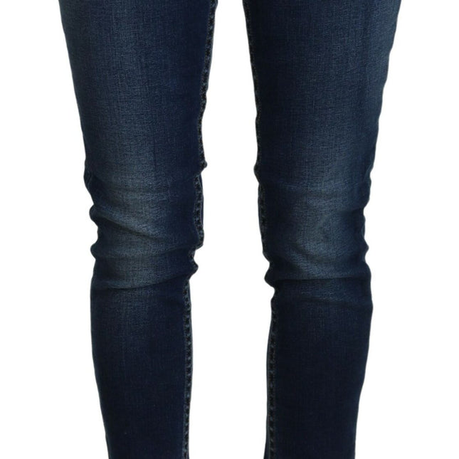 Acht Blue Cotton Low Waist Skinny Women Casual Jeans