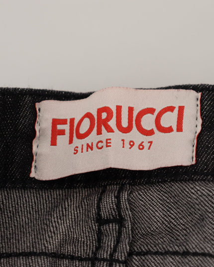 Fiorucci Black Cotton Low Waist Skinny Women Casual Jeans