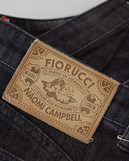 Fiorucci Black Cotton Low Waist Skinny Women Casual Jeans