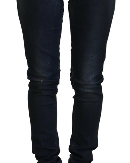 Acht Blue Cotton Low Waist Slim Fit Women Casual Jeans