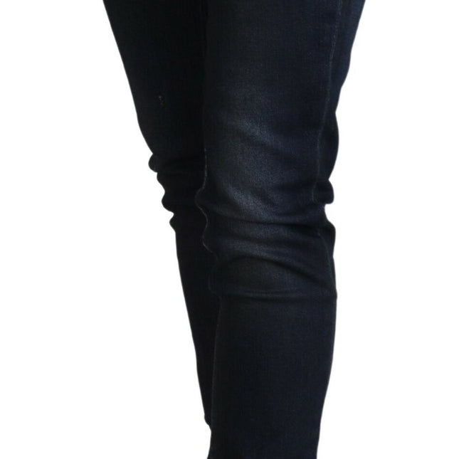 Acht Blue Cotton Low Waist Slim Fit Women Casual Jeans