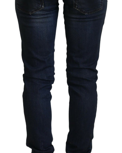 Acht Blue Cotton Low Waist Slim Fit Women Casual Jeans