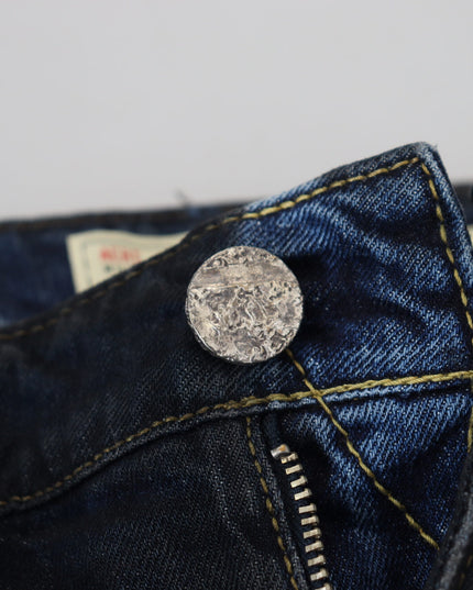 Acht Blue Cotton Low Waist Slim Fit Women Casual Jeans