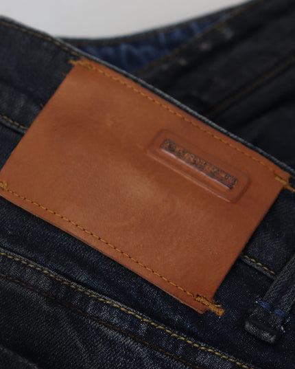 Acht Blue Cotton Low Waist Slim Fit Women Casual Jeans