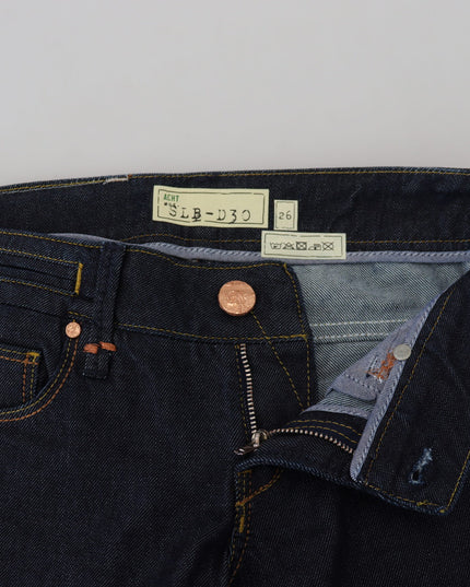 Acht Blue Cotton Low Waist Slim Fit Women Casual Jeans