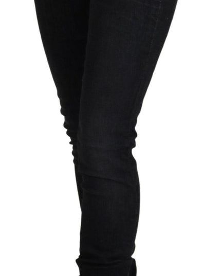 Acht Black Cotton Slim Fit Women Casual Denim Jeans